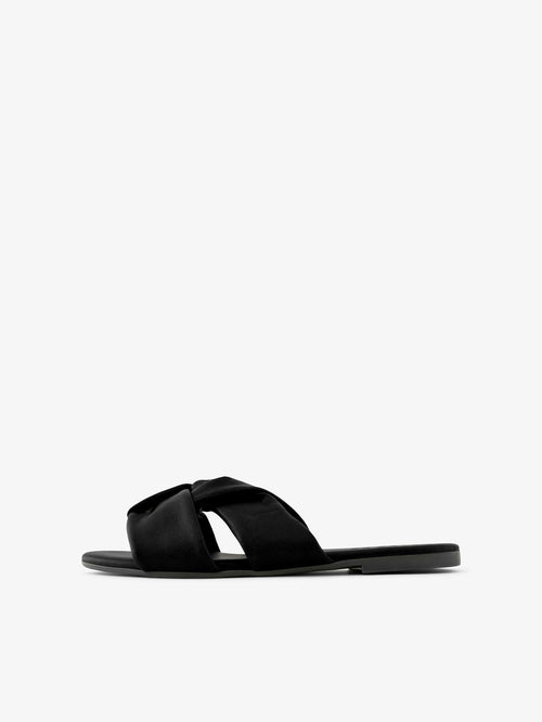 Viki Leather Sandal - Black - TeeShoppen Group™ - Shoes - PIECES