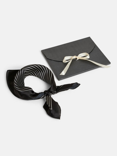 Diora zijden sjaal - Zwart - VILA