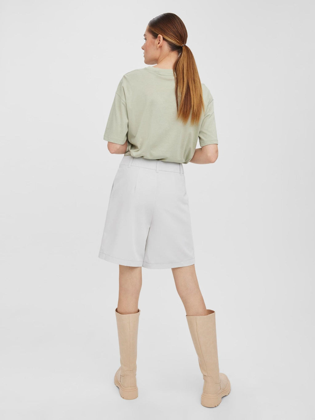 Zelda hoge taille losse shorts - grijs