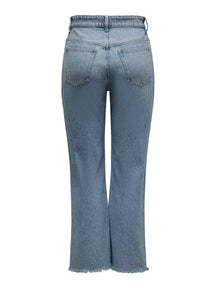 Zikka Color Block Pants - Medium Blue Denim